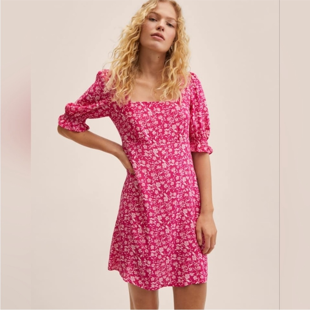 Mango Floral Mini Dress